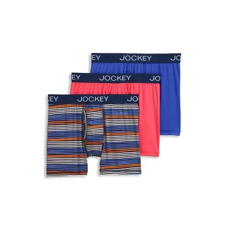 Jockey Men's Microfiber Boxer Briefs 3-Pack