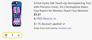 Schick Hydro Silk Touch-Up Dermaplaning Tool with Precision Cover