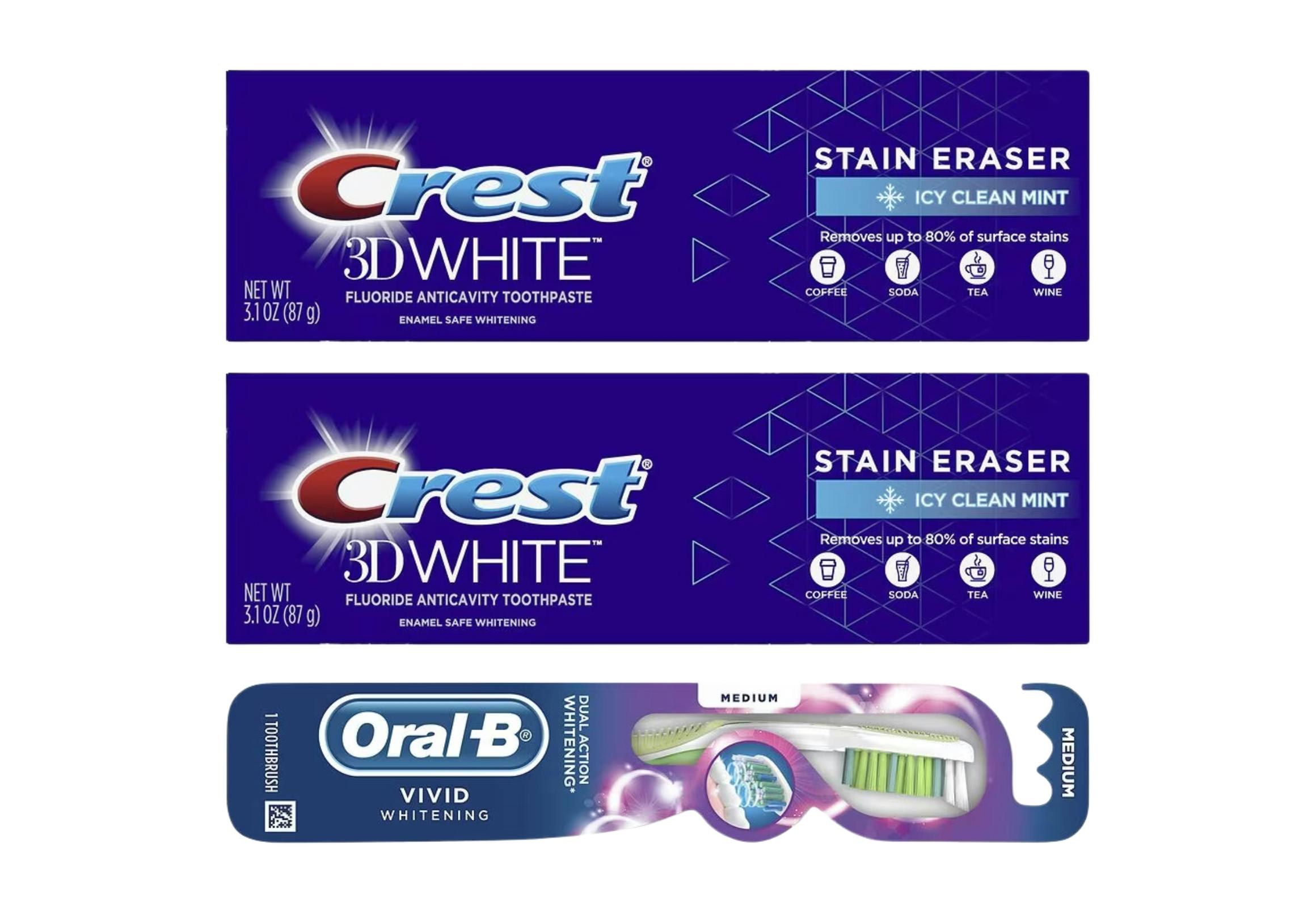 1 Oral-B + 2 Crest