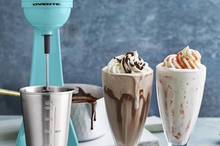 a milkshake maker on a table