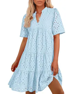 BTFBM Eyelet Boho Summer Dress