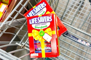 lifesaver story books in shopping cart