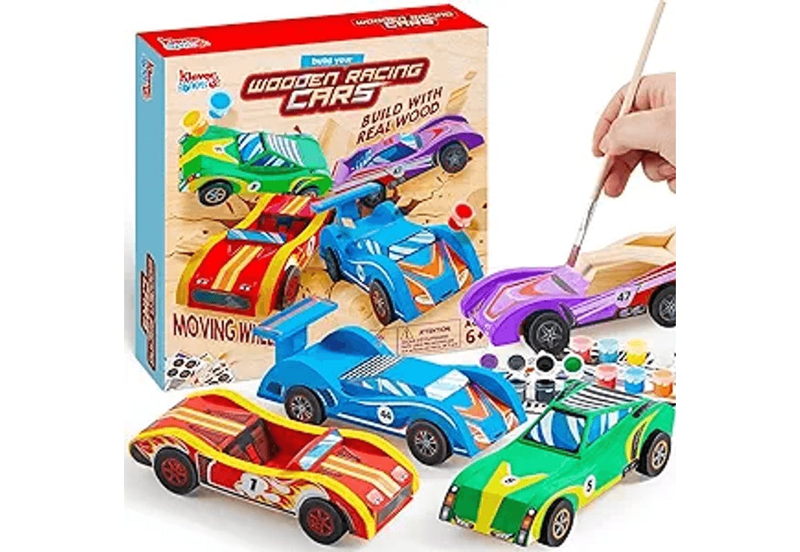 Klever Kits 4 DIY Wooden Race Cars