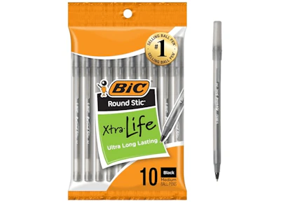 Bic Round Stic Xtra Life Pens