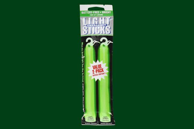 8-Hour Emergency Light Sticks 2-Pack, as Low as $1.87 on Amazon card image
