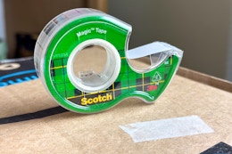 scotch magic tape on a box