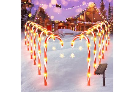 Solar Candy Cane Lights