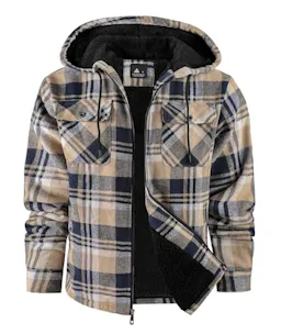 Men's Flannel Sherpa Lined Jacket