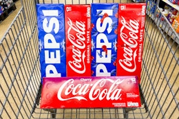 $4 Coca-Cola or Pepsi Soda 12-Packs at Kroger (B2G3 Free) card image