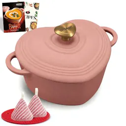 Overmont Enameled Cast Iron Dutch Oven
