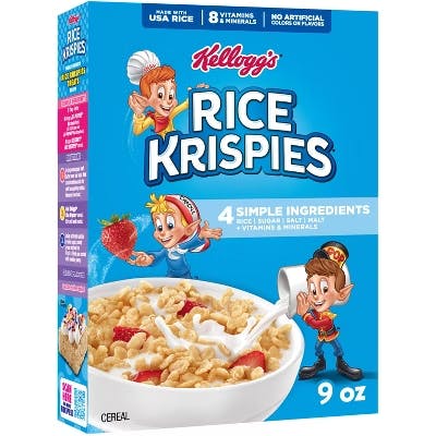 2 Rice Krispies Cereal Boxes