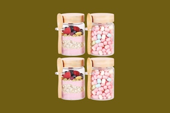 a bamboo container 4-pack
