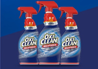 three spray bottles on a blue background