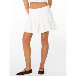 Women's Ruffle Trim Mini Skirt