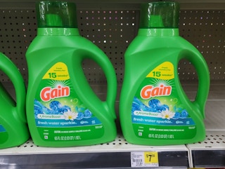 2 bottles of gain laundry detergent