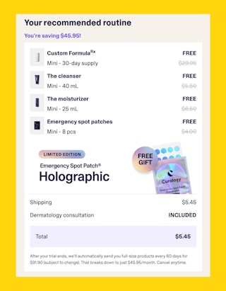 Curology Fine Print
