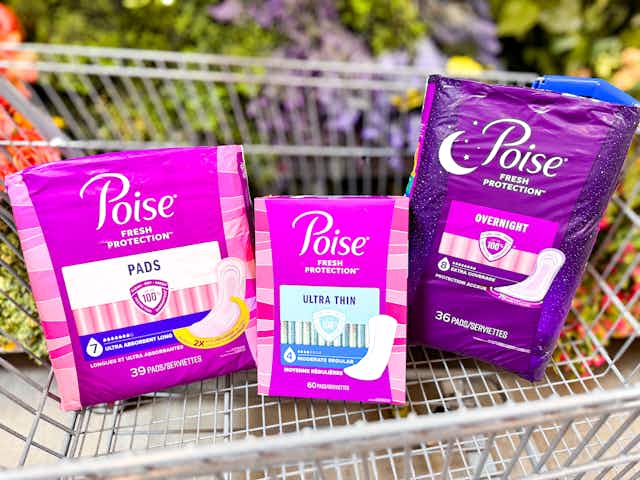 Score Big Savings on Poise Pads at Walmart With Ibotta and Shopkick card image