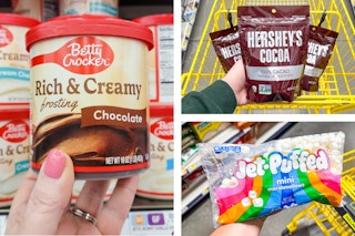 dollar general betty crocker, hershey's, jet-puffed 3-photo collage