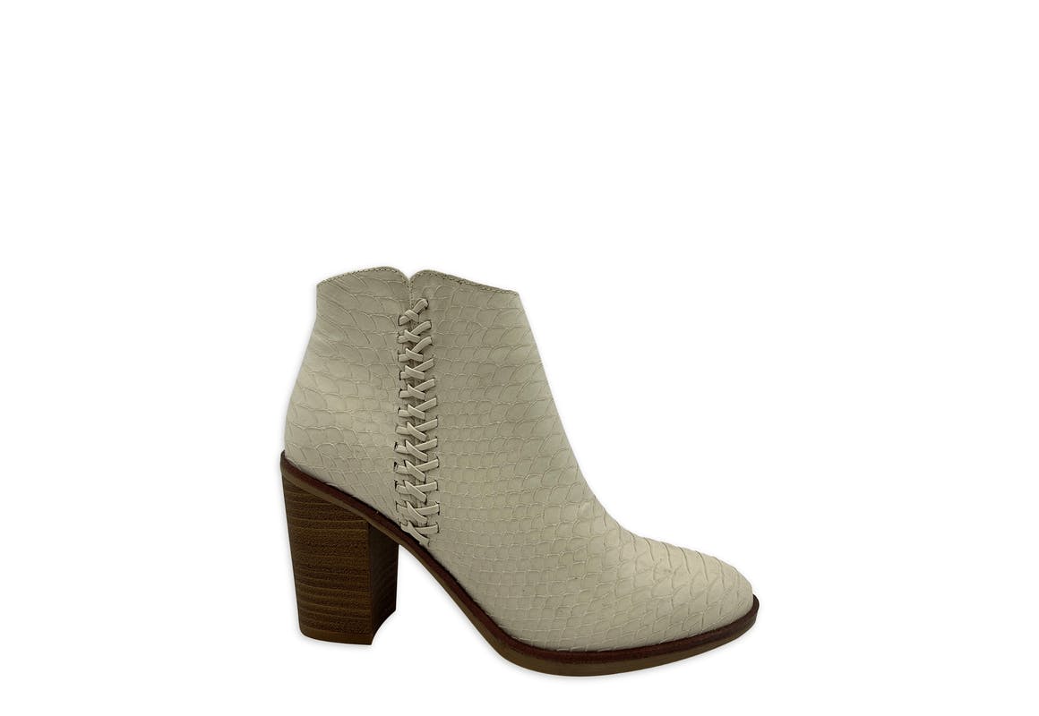 Mia Women's Dusky Python Pattern Ankle Booties