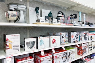 the kitchen appliance area at Target
