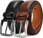 Leather Dress Belts 2-Pack