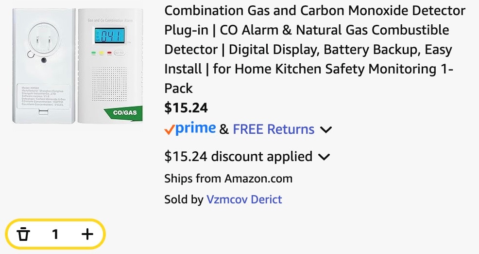 Gas and Carbon Monoxide Detector