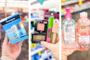 collage image of neutrogena moisturizer, maybelline makeup, and garnier micellar water