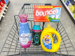 Tide Simply, Downy, and Bounce Laundry Care: Buy 4 for $9 at Walgreens card image