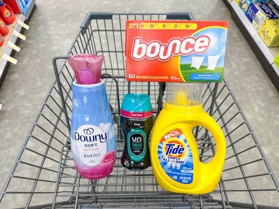 Tide Simply, Downy, and Bounce Laundry Care: Buy 4 for $9 at Walgreens