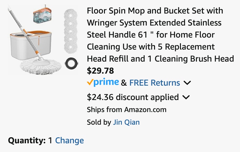 Amazon Spin Mop and Bucket 29 2024