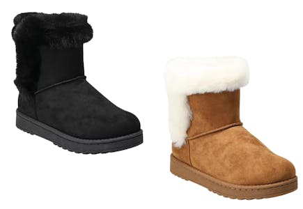 SO Women's Faux-Fur Winter Boots