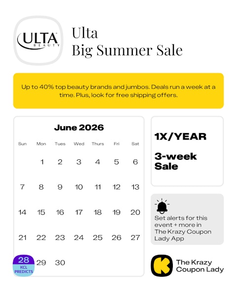 Ulta Big Summer Beauty Sale 2026 dates