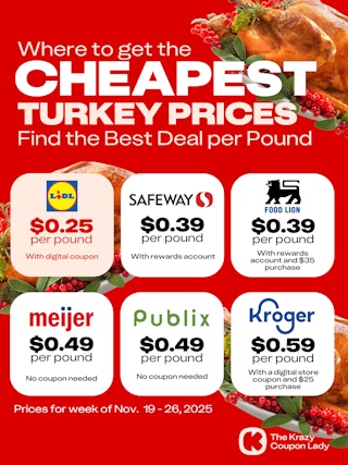 Cheapest Thanksgiving Turkey Prices as of November 19