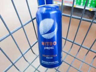 Pepsi Nitro in Walmart shopping cart