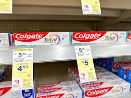 colgate toothpaste on walgreens shelf