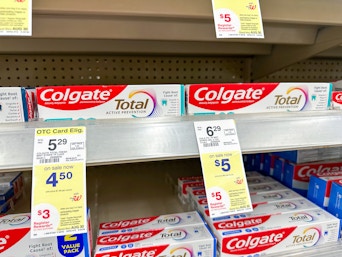 colgate toothpaste on walgreens shelf