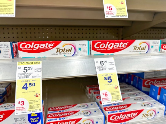 colgate toothpaste on walgreens shelf