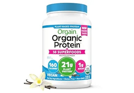 2 Orgain Protein Powders