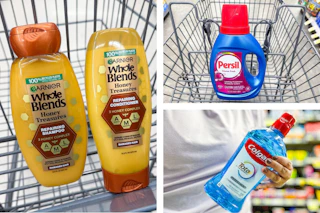 walgreens garnier, persil, colgate 3-photo collage
