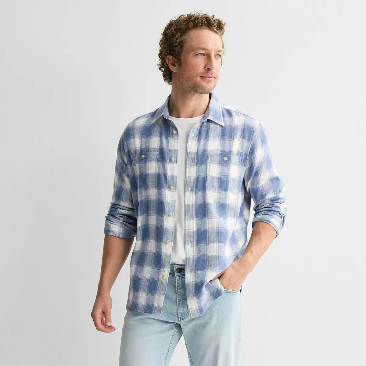 Men's Flannel Button-Down Shirt