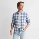 Men's Flannel Button-Down Shirt