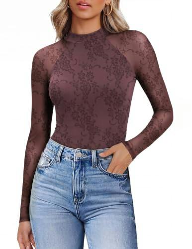 Ekouaer Women's Mesh Top