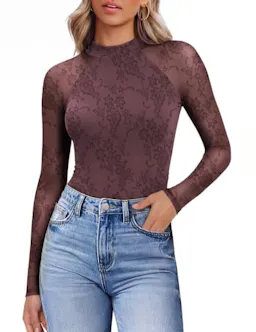 Ekouaer Women's Mesh Top