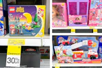 lego, barbie, and paw patrol toys clearance side by side