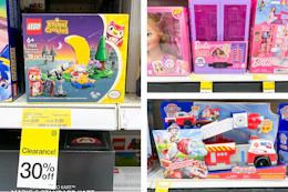 lego, barbie, and paw patrol toys clearance side by side
