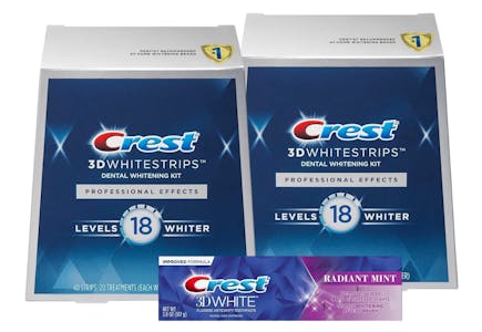 Crest Whitestrips + Toothpaste