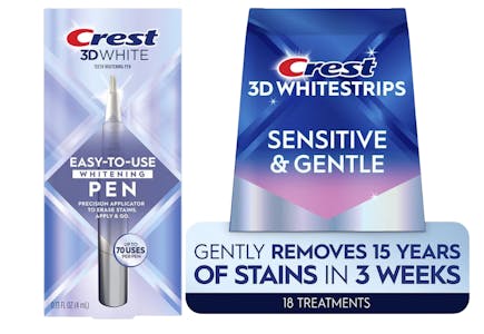 Crest Whitestrips and Whitening Pen