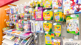 school and craft supplies aisle