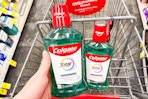colgate mouthwash in a cart