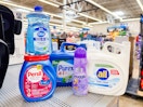 5 different laundry products at Walmart store: Dial soap, Persil, Purex, Snuggle & all